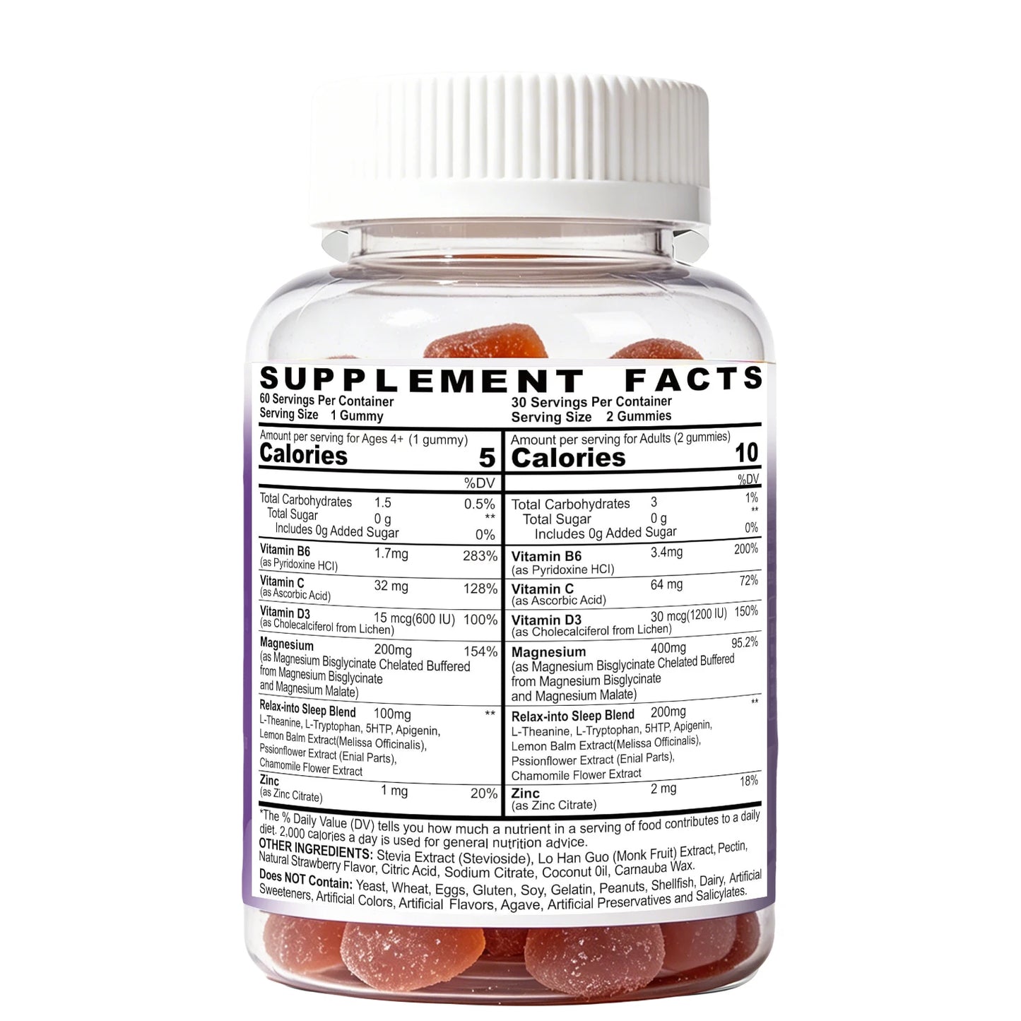 Private Label Magnesium Gummies with Magnesium Bisglycinate and Vitamin B6 Daily Wellness Supplement OEM ODM