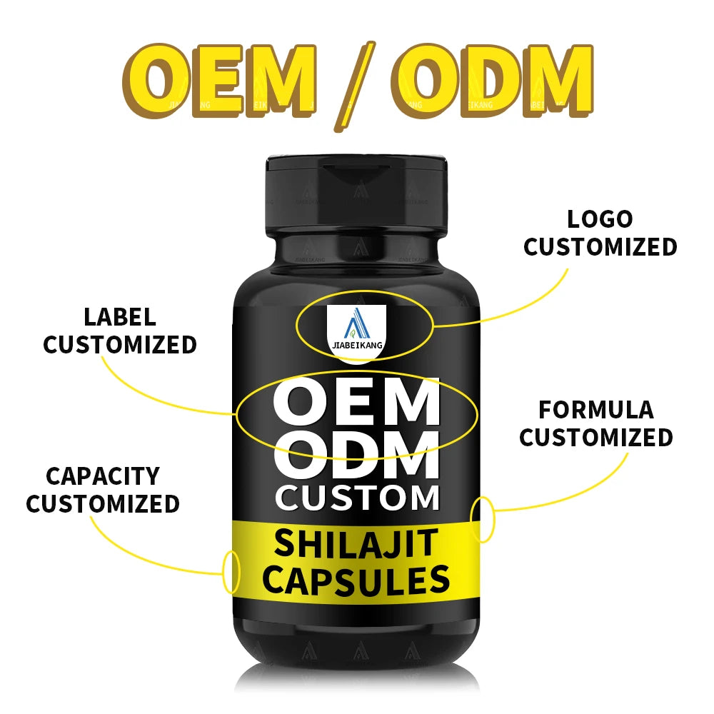 OEM ODM Custom Private Label Supplement Manufacturer Shilajit Capsules Wholesale Himalayan Shilajit Pills