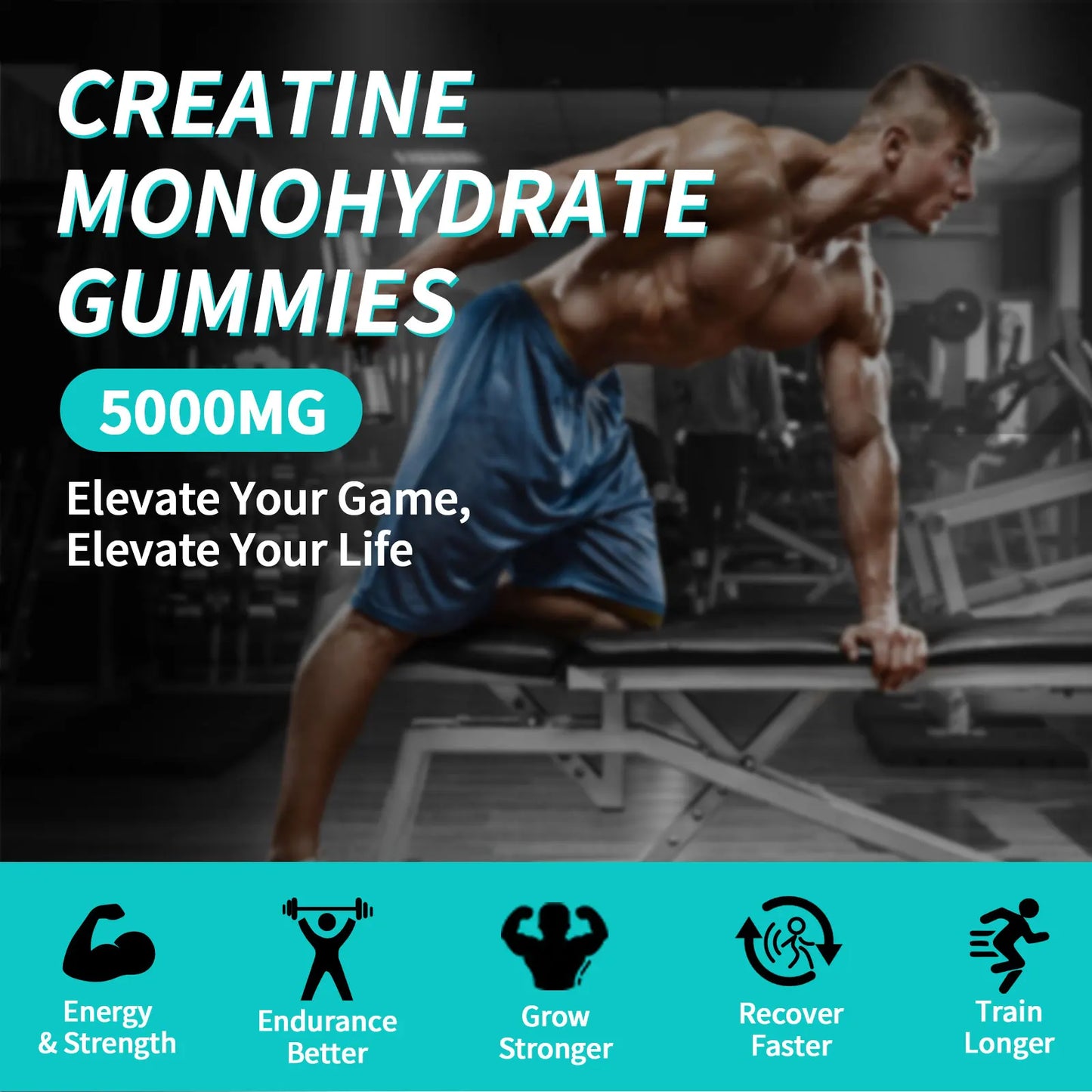 Creatine monohydrate pre workout supplement energy booster wholesale creatine soft candy gummies