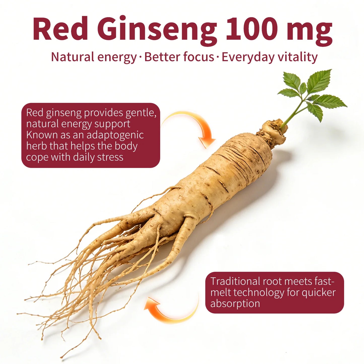 OEM Red Ginseng Energy Melting Strips Private Label Energy Support Strip Fast-Dissolve Oral Film Manufacturer