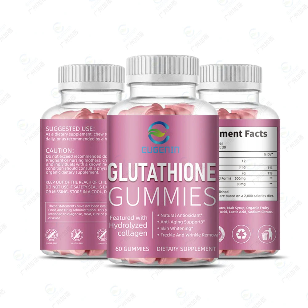 Private Label 60 gummy Brightening Skin whitening Gummy Liposomal Glutathione Collagen Gummies