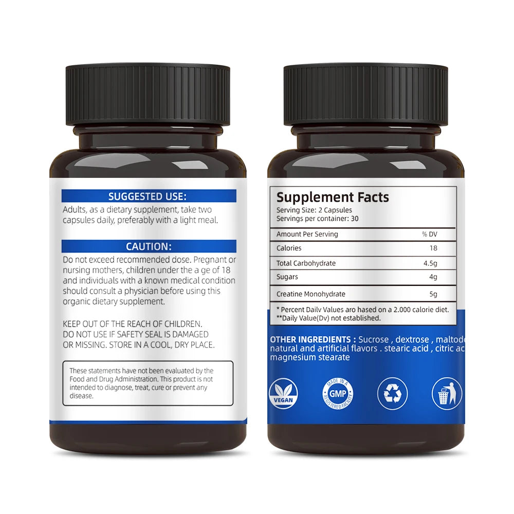 OEM on Creatine-Production-Line China Raw Material Price Basic Pure Creatin Monohidrat for Hair Creatine Monohydrate Capsules