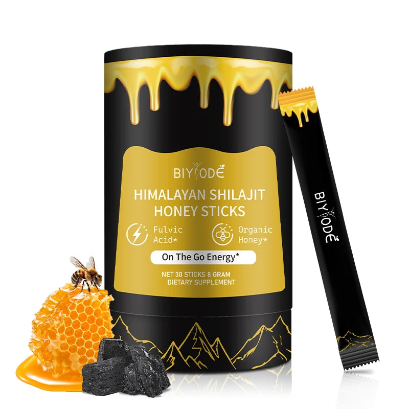 biyode effective formula fulvic acid orginic honey supplement ready stock fast shipping wholesale shilajit honey  sticks