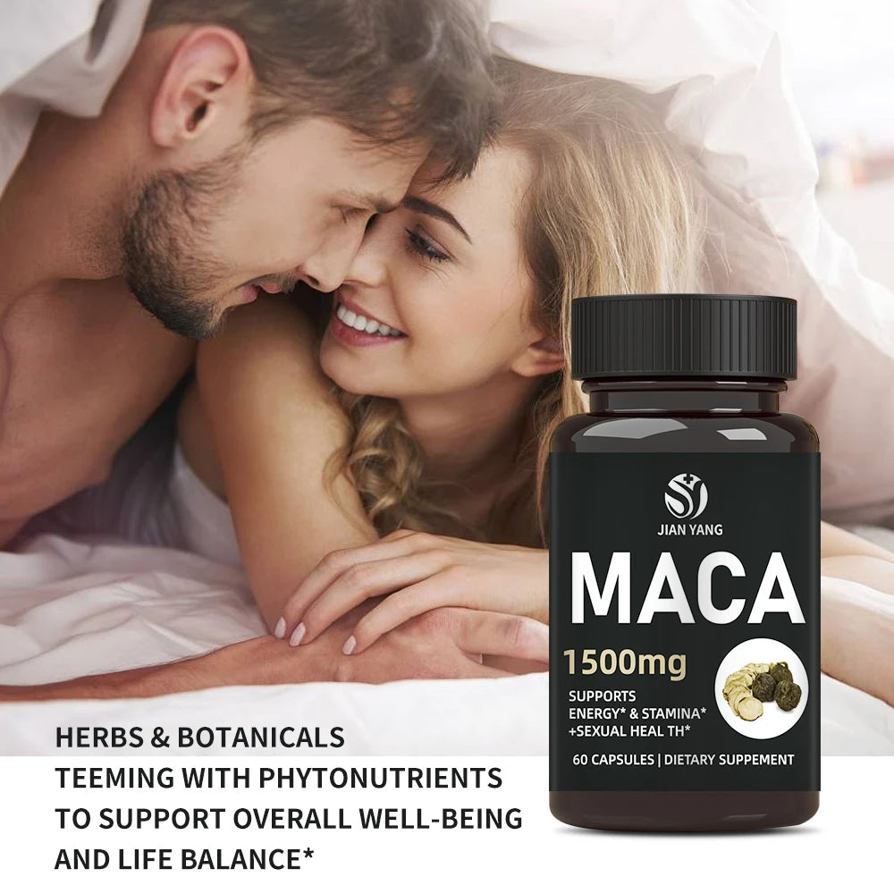 Factory OEM ultimate maca root 1500mg energy immune booster supplement male men wholesale capsule pills