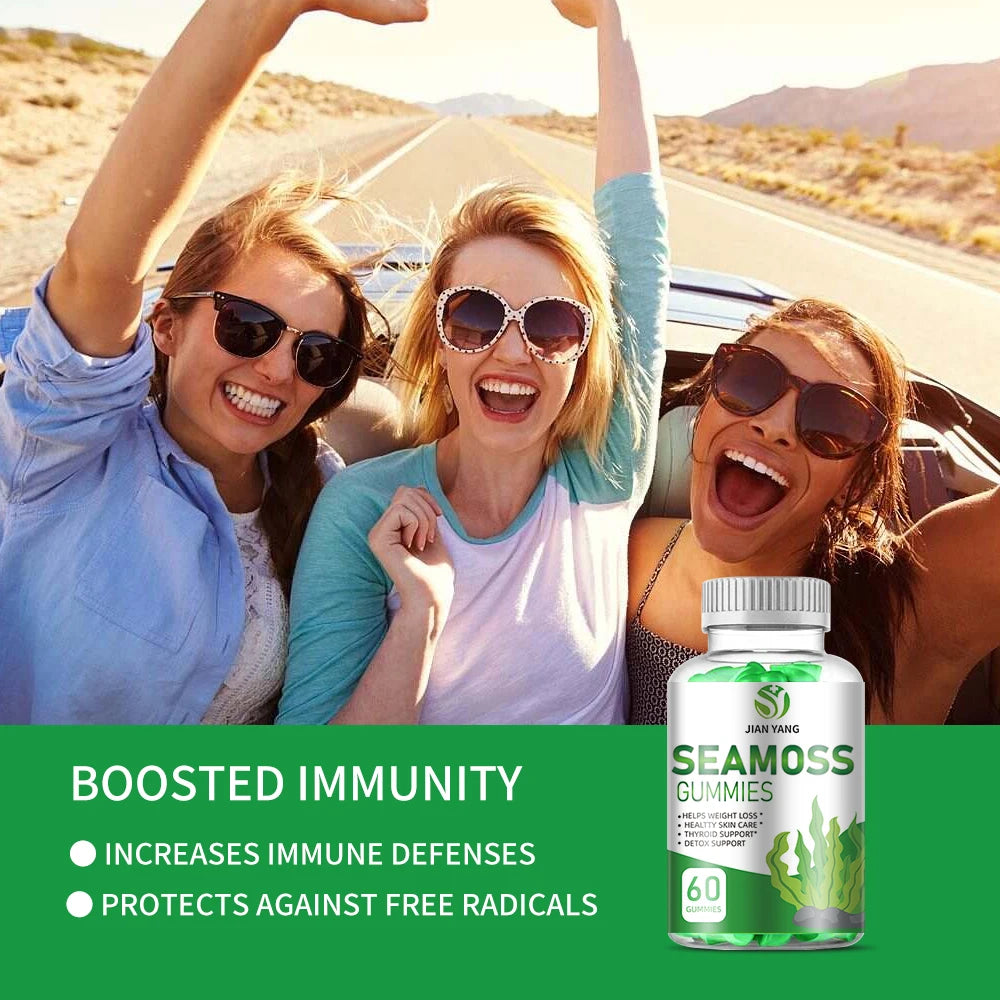 Irish Organic Sea Moss Liquid Gel Weight Loss Supplement Antioxidants Immunity Booster Burdock Root Immune System gummies