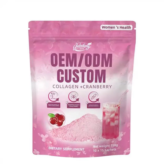 ODM Collagen Peptides Cranberry Powder Drink Mix Custom Formula Ingredient Ratio Flavor Packaging Private Brand Supplier