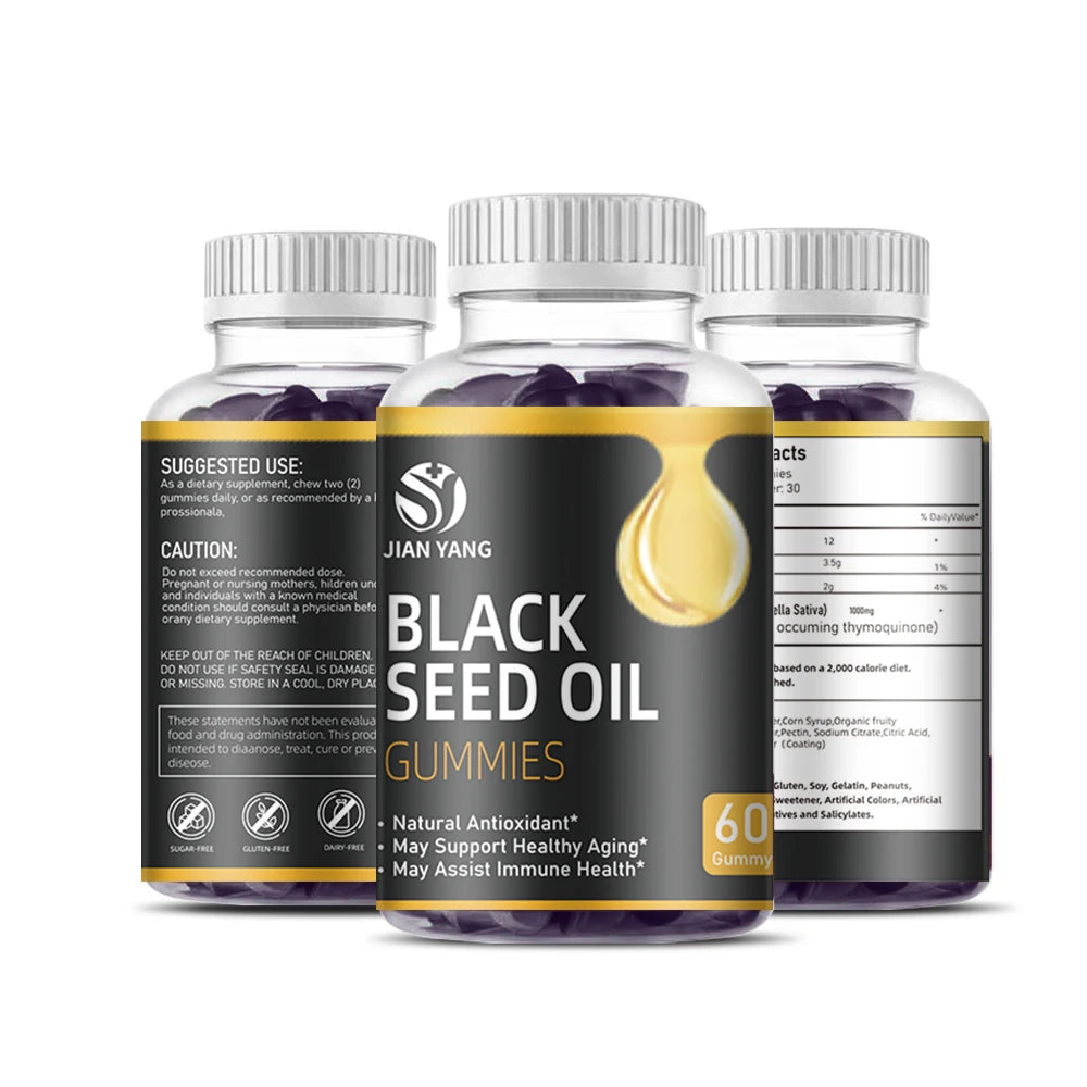 OEM Private Label Black Seed Oil Gummies and honey Fat Burner Sea Moss Elderberry Supplement Gummies