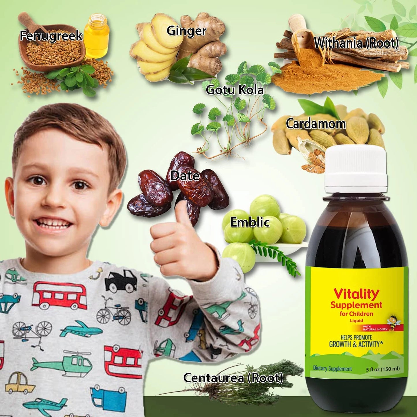 Kids Vitality Syrup Appetite Boost Growth Activity Kids Vitality Supplement Multivitamin Syrup