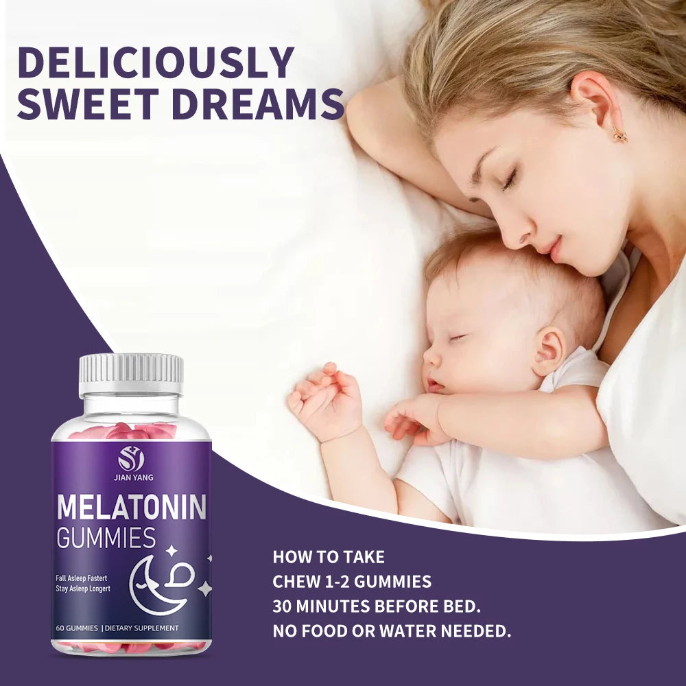 Private Label OEM Professional Manufacturer Custom Vegan Melatonin for Health Fast Sleeping Deep Gummies candy Supplements