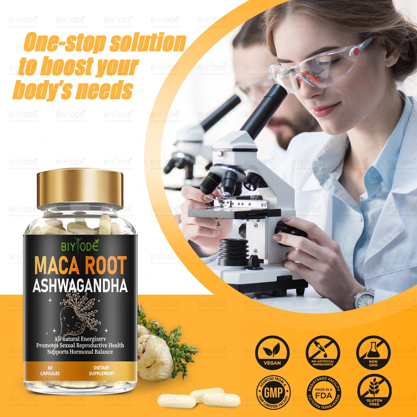 OEM ODM custom private label supplement manufacturer herbal supplements maca roots ashwagandha capsules