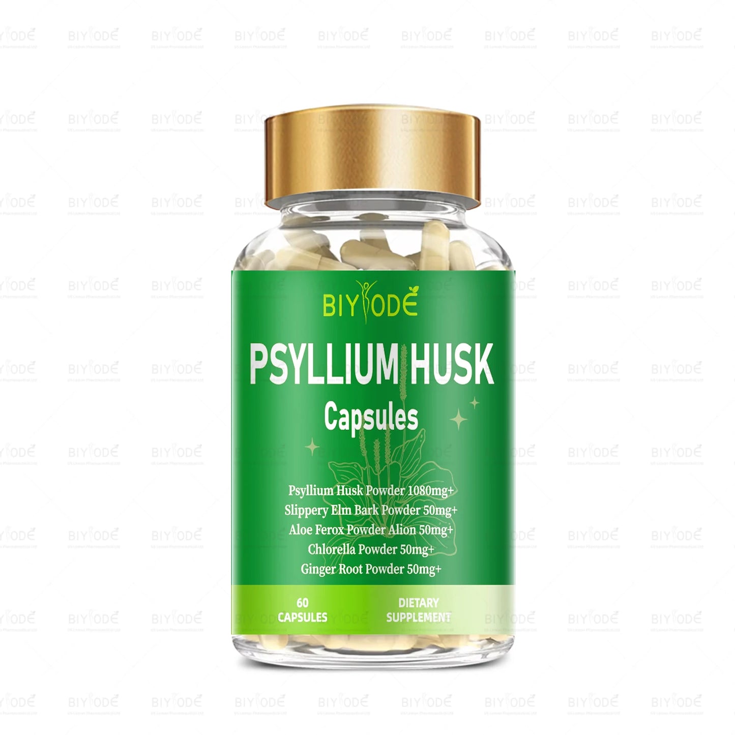 custom logo label supplement manufacturer Promotes intestinal health psyllium husk powder capsules