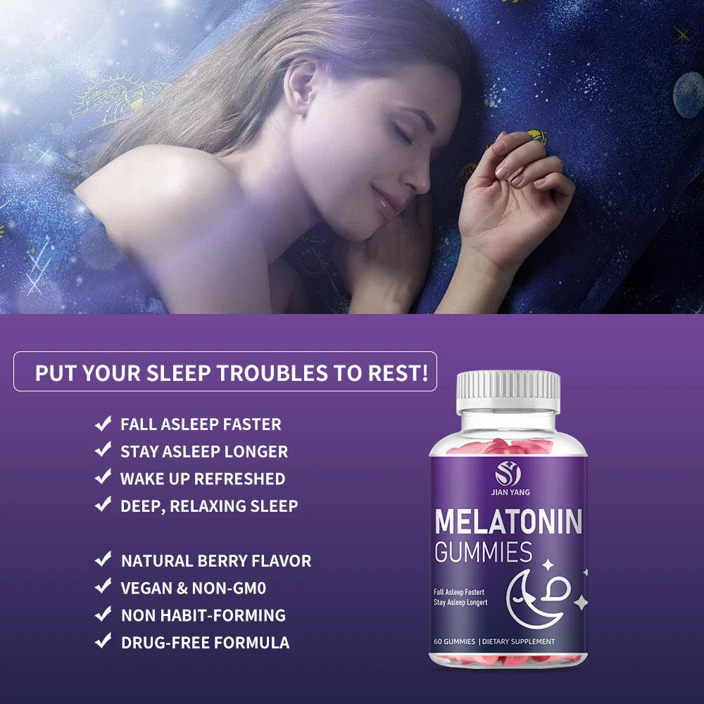 Private Label OEM Professional Manufacturer Custom Vegan Melatonin for Health Fast Sleeping Deep Gummies candy Supplements