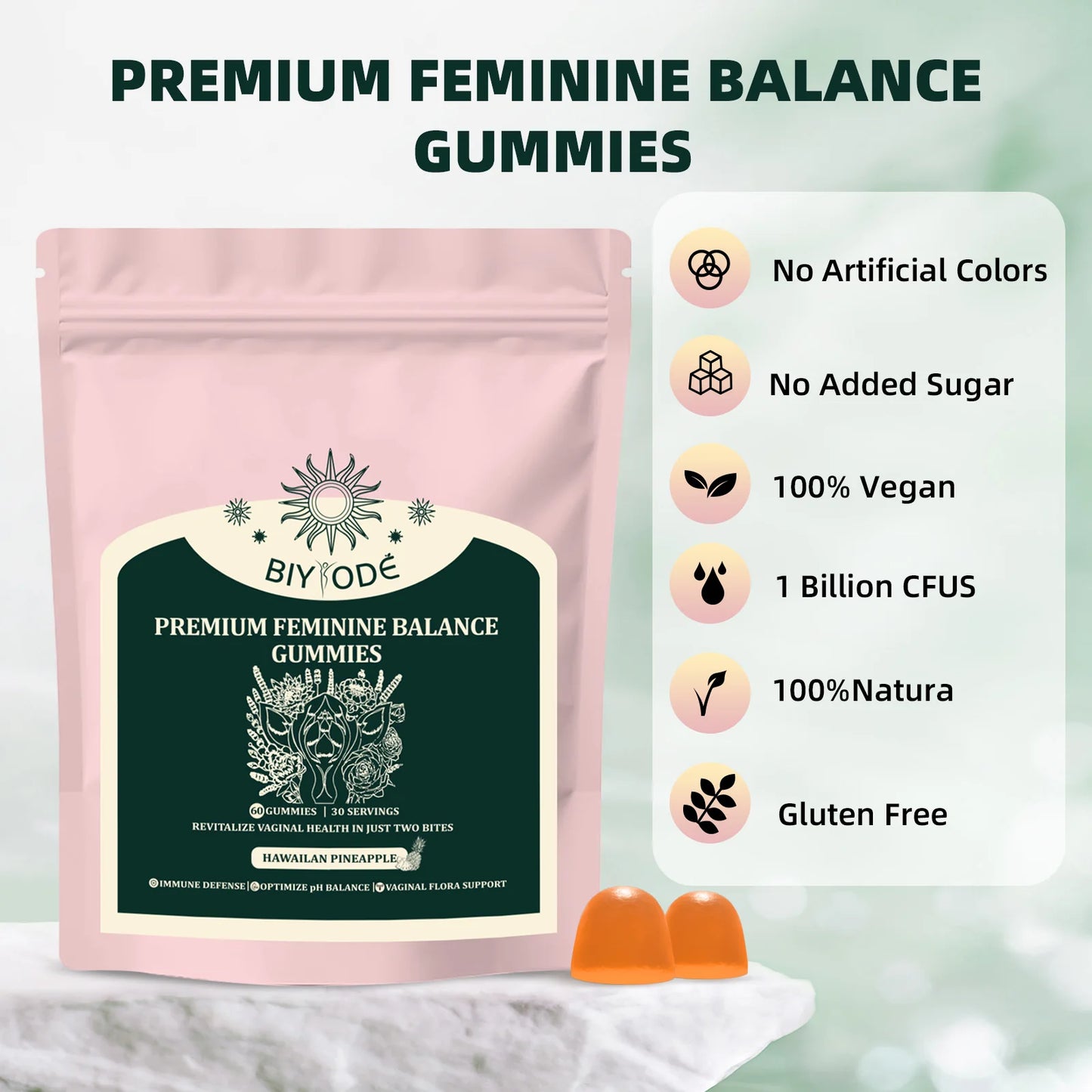 Jiabeikang Factory Ready Stock Wholesale OEM ODM Custom Vaginal Vitamin Healthy Vaginal Flora Feminine Balance Gummies