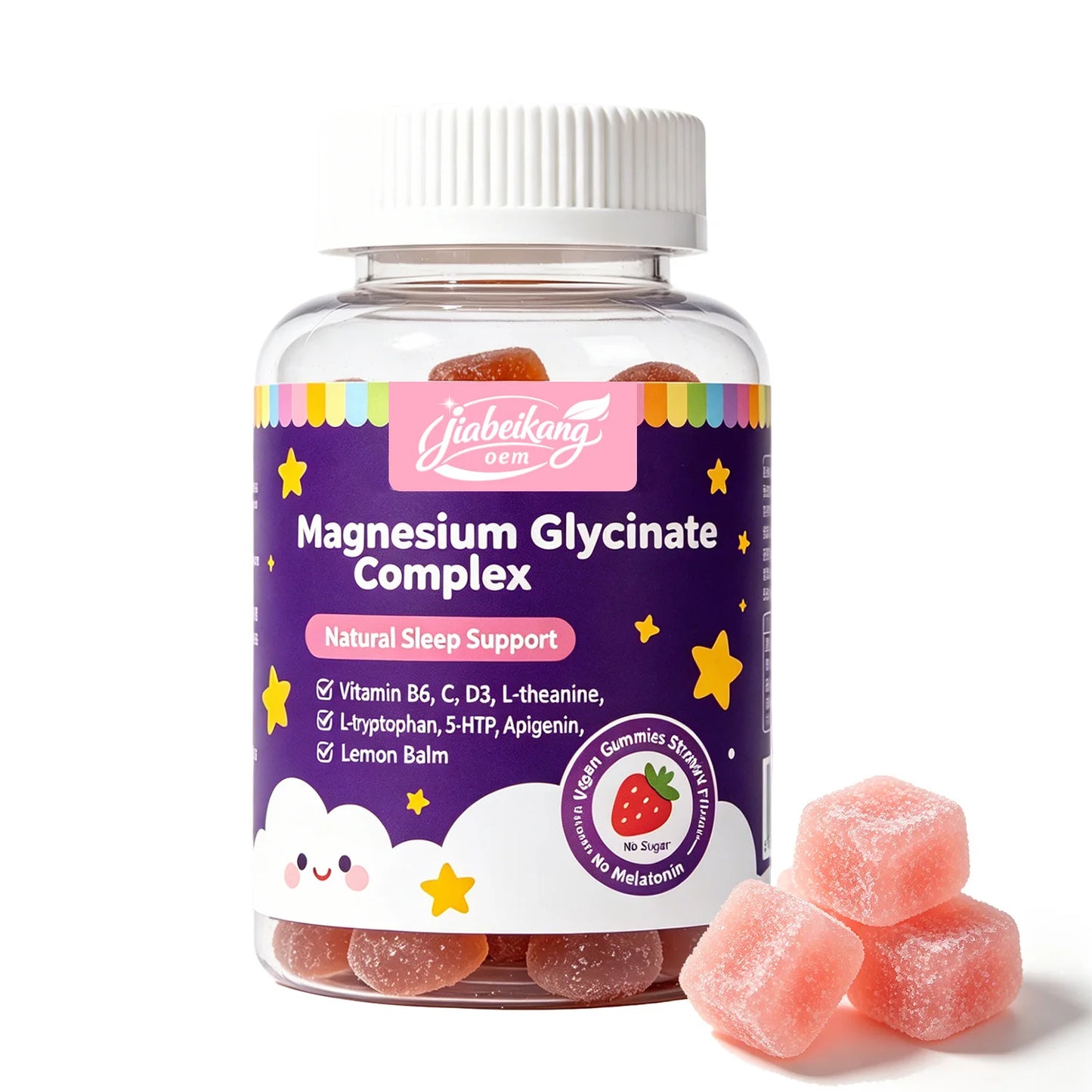 Private Label Magnesium Gummies with Magnesium Bisglycinate and Vitamin B6 Daily Wellness Supplement OEM ODM