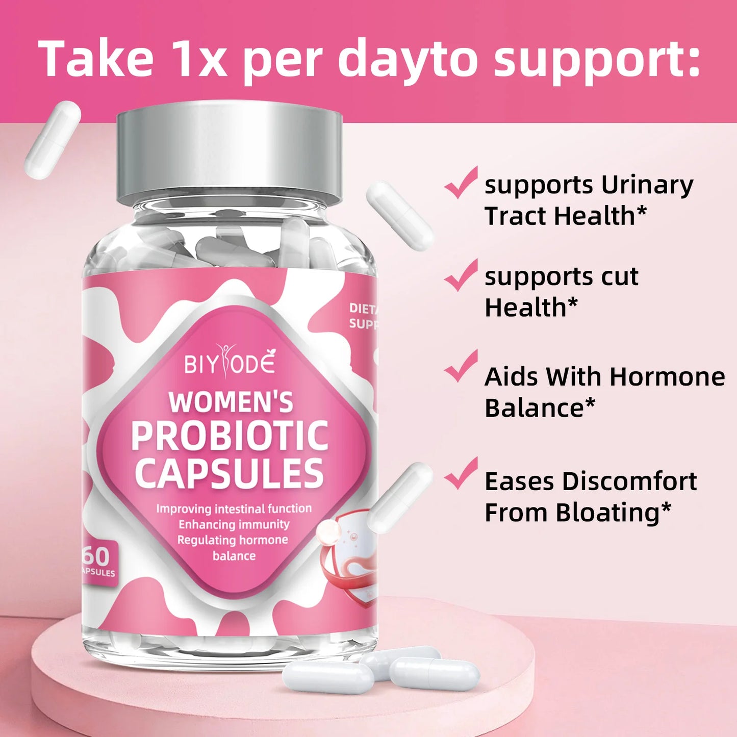 OEM ODM Private Label Women’s Probiotic Capsules Factory Supply | Digestive and Hormone Balance Supplement | GMP Certified Vegan Formula for Female Health Wholesale