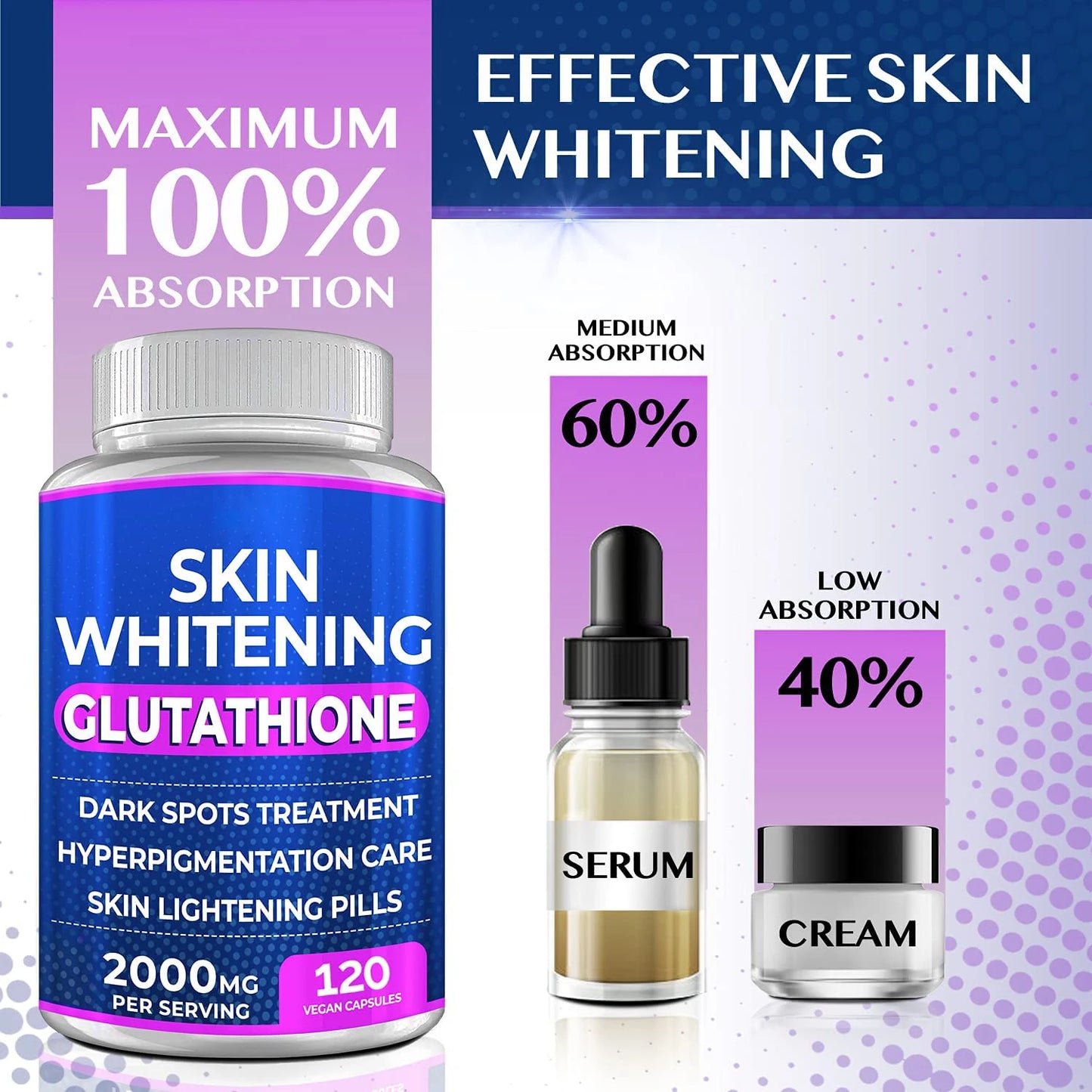 Effective Healthy Beauty Supplement glutathione skin whitening capsules