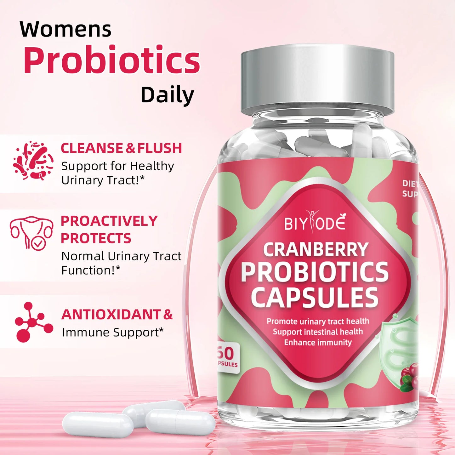 OEM ODM Private Label Womens Probiotic Capsules Herbal Supplement Factory Wholesale Supports Urinary Tract Intestinal Health Boosts Immunity Enhances Nutrient Absorption GMP HALAL Certified