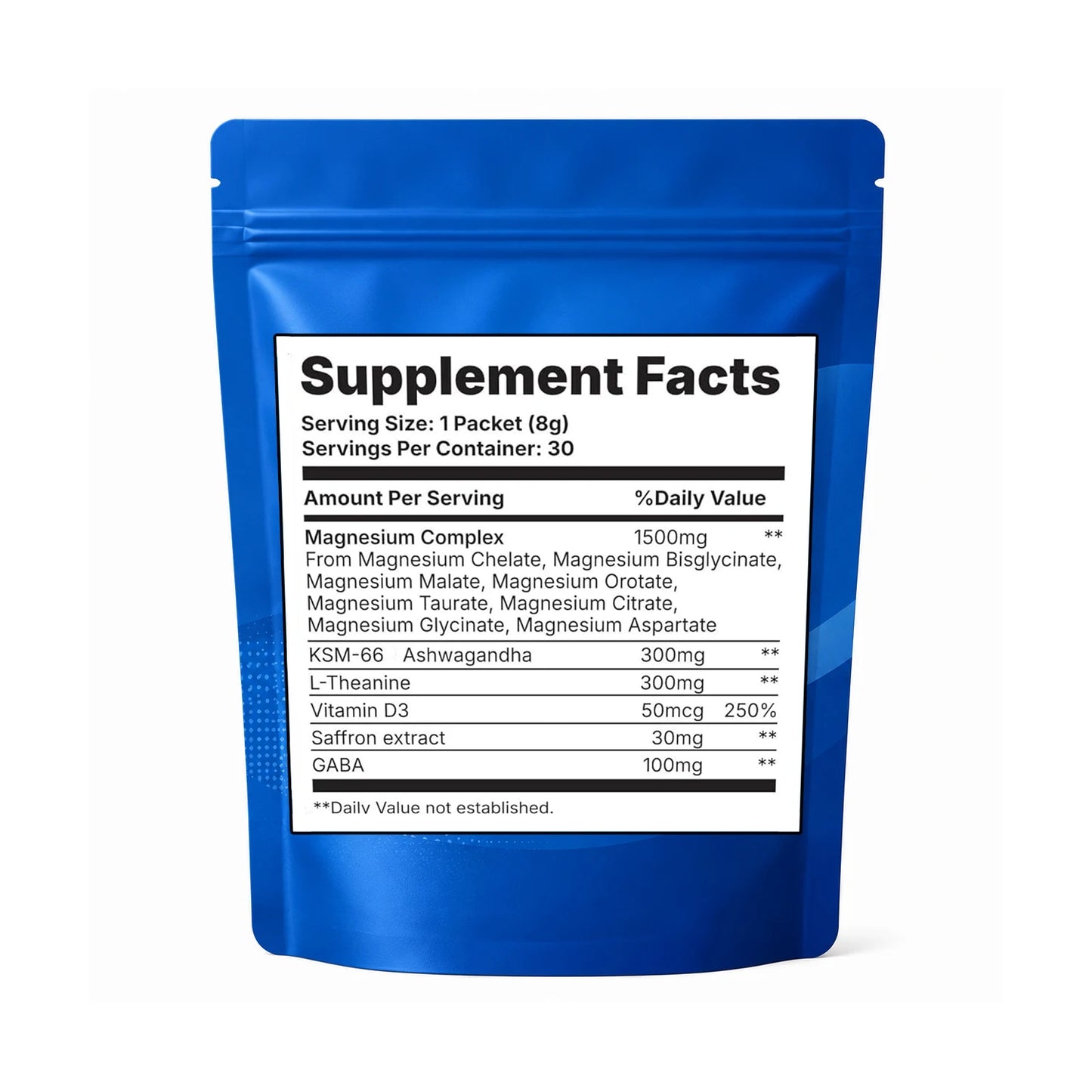 Custom Private Label 8 in 1 Magnesium Powder Drink Mix Multi Source Magnesium Complex With L Theanine Vitamin D3