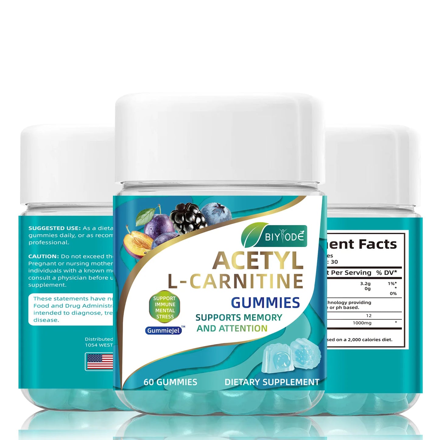 Biyode acetyl L-carnitine supplement wholesale for brain gummies