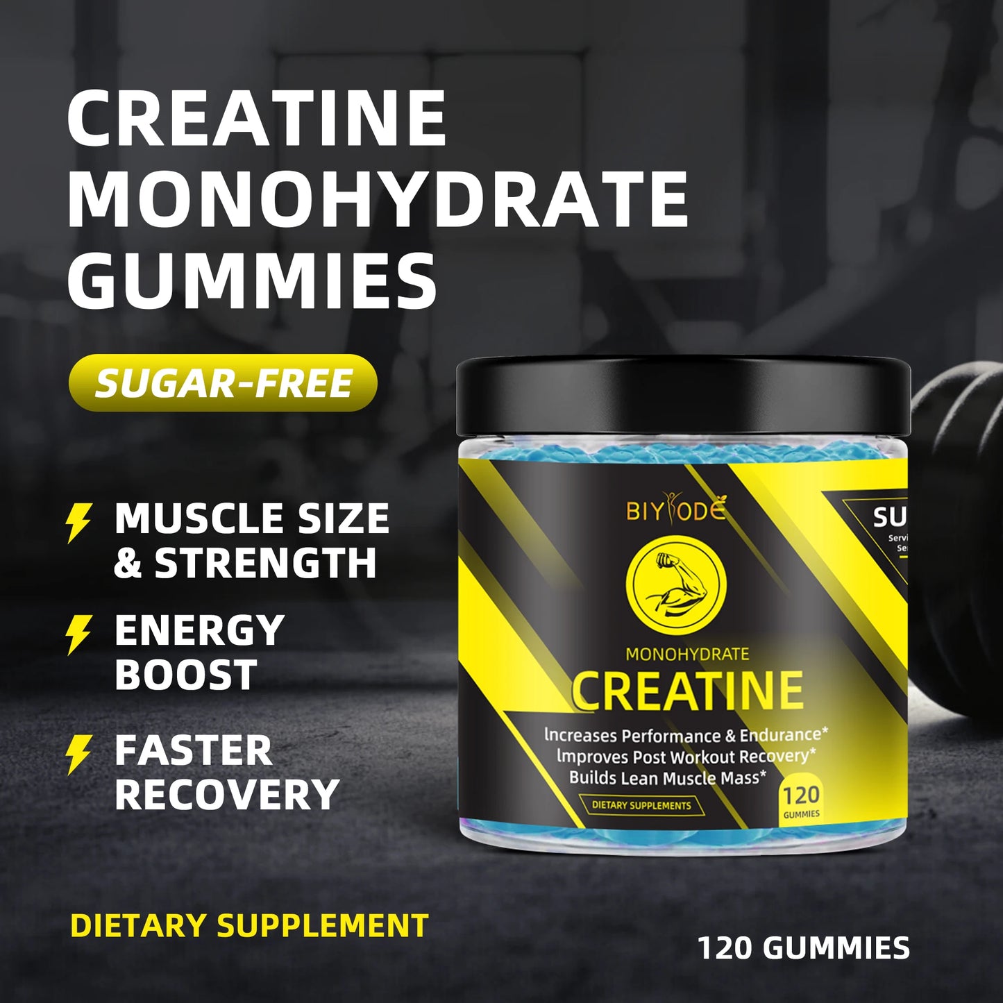 Custom label formula health products pre workout supplements creatine monohydrate gummies