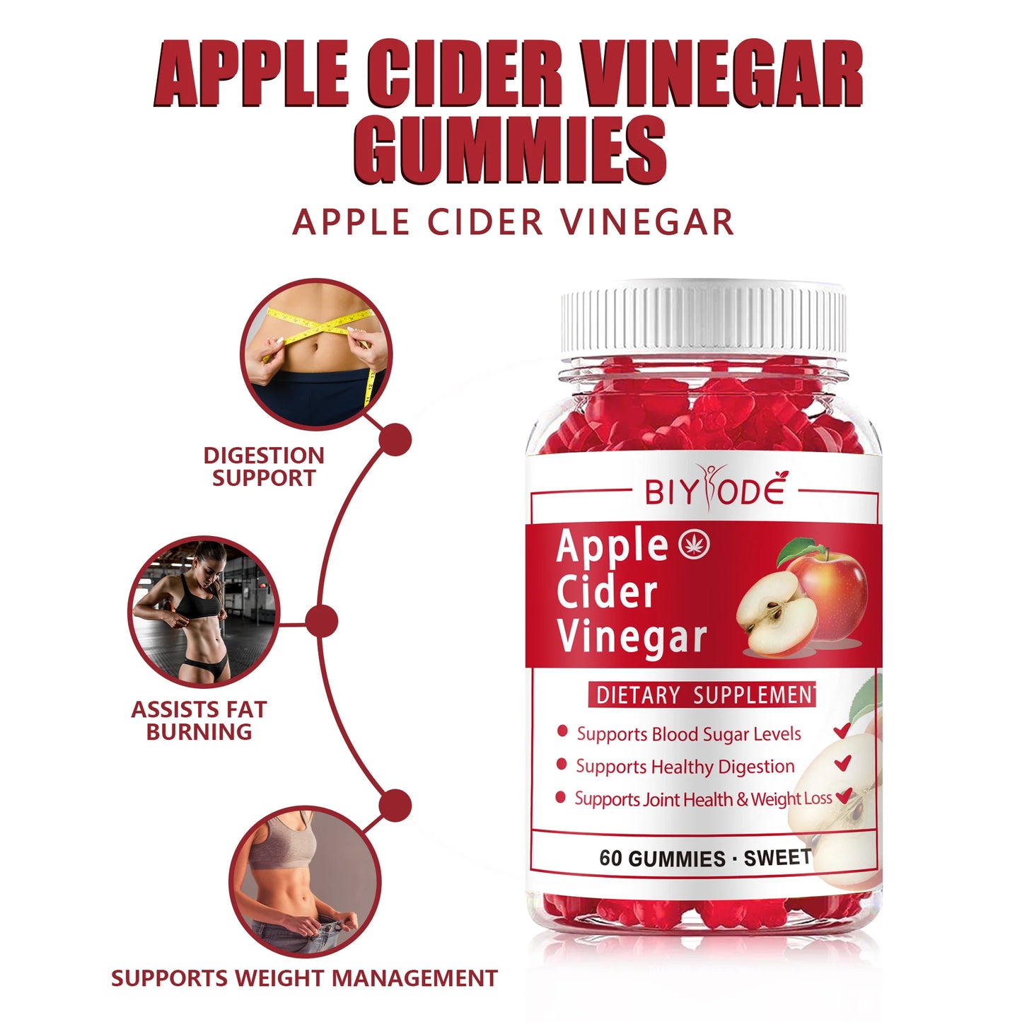 OEM ODM custom wholesale apple cider vinegar organic apple cider vinegar gummies