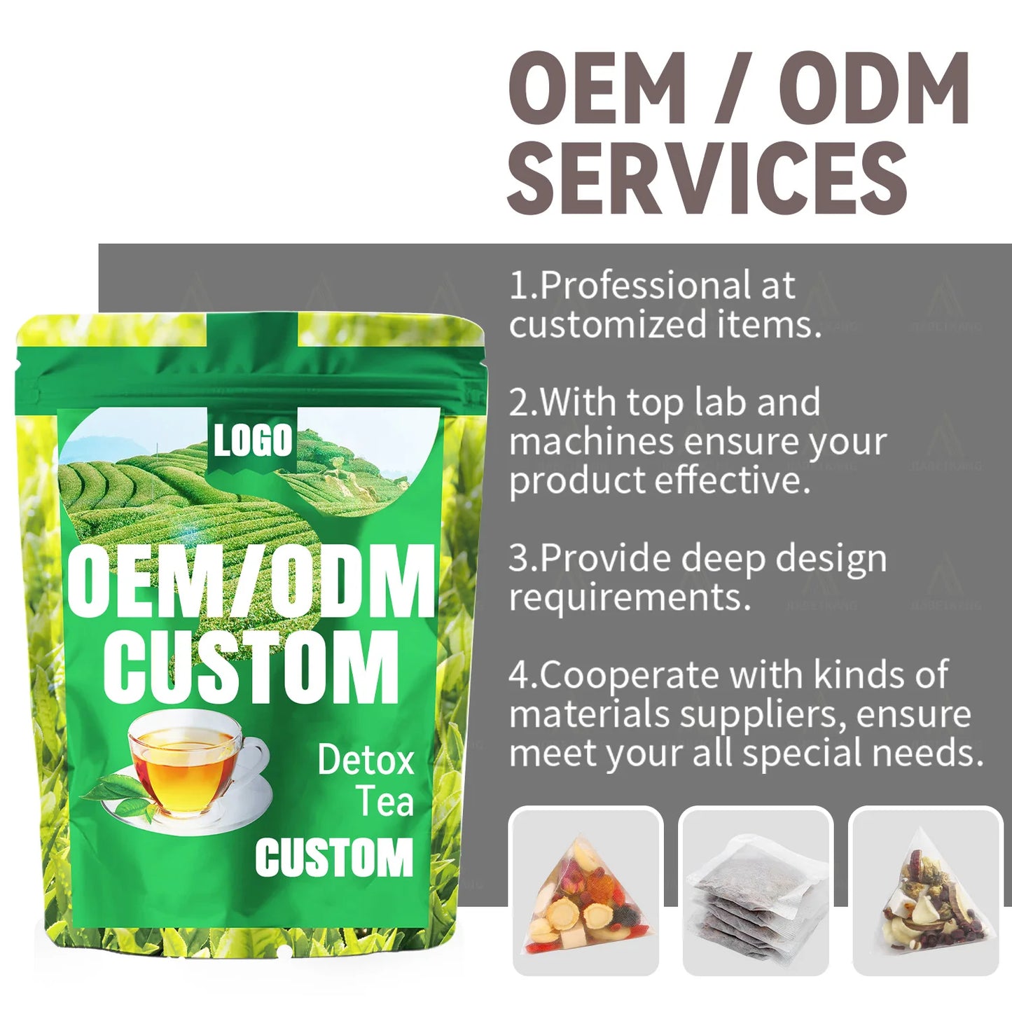 Private Label Green Tea Bag OEM Herbal Tea with Packaging & Flavor Customization