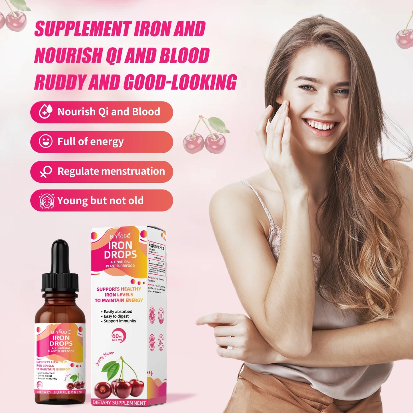 biyode healthcare supplement natural iron liquid drop