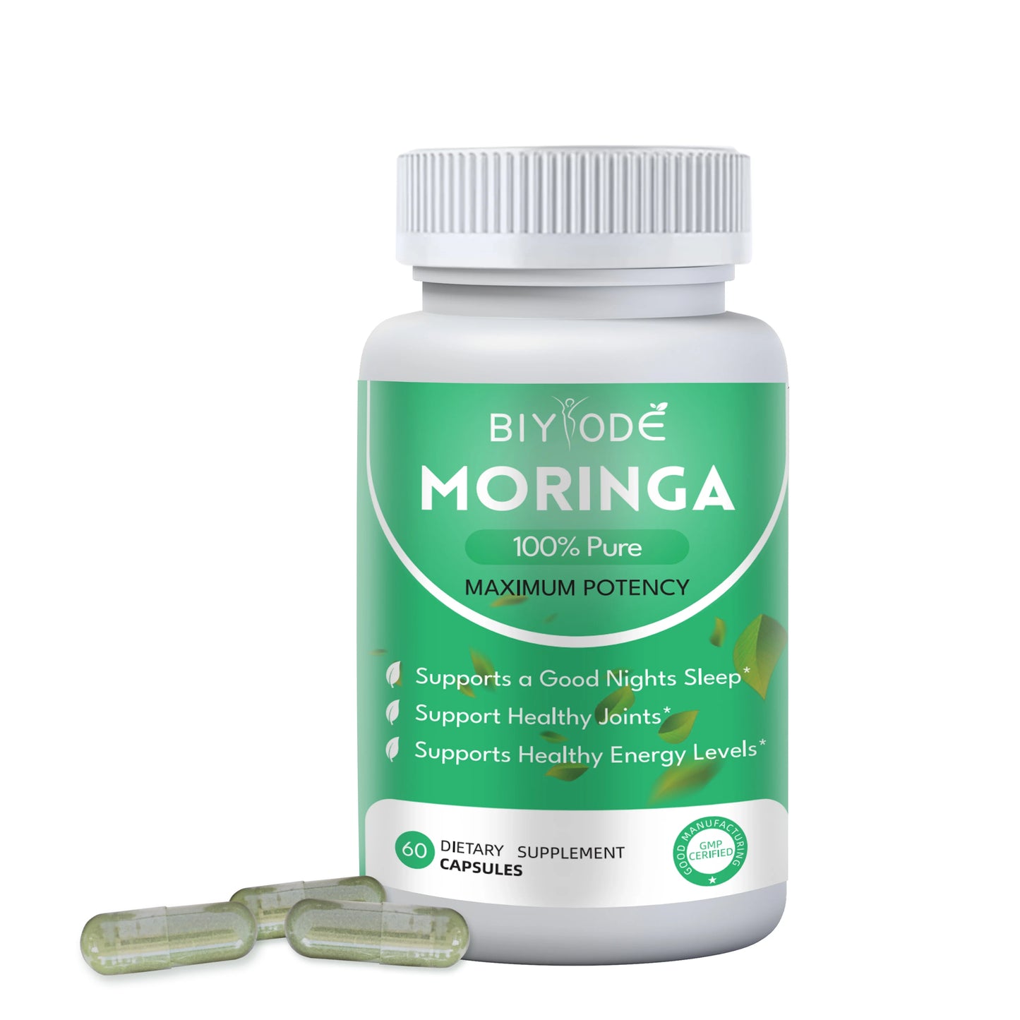 Biyode new design wholesale weight management herbal supplements organic moringa capsule