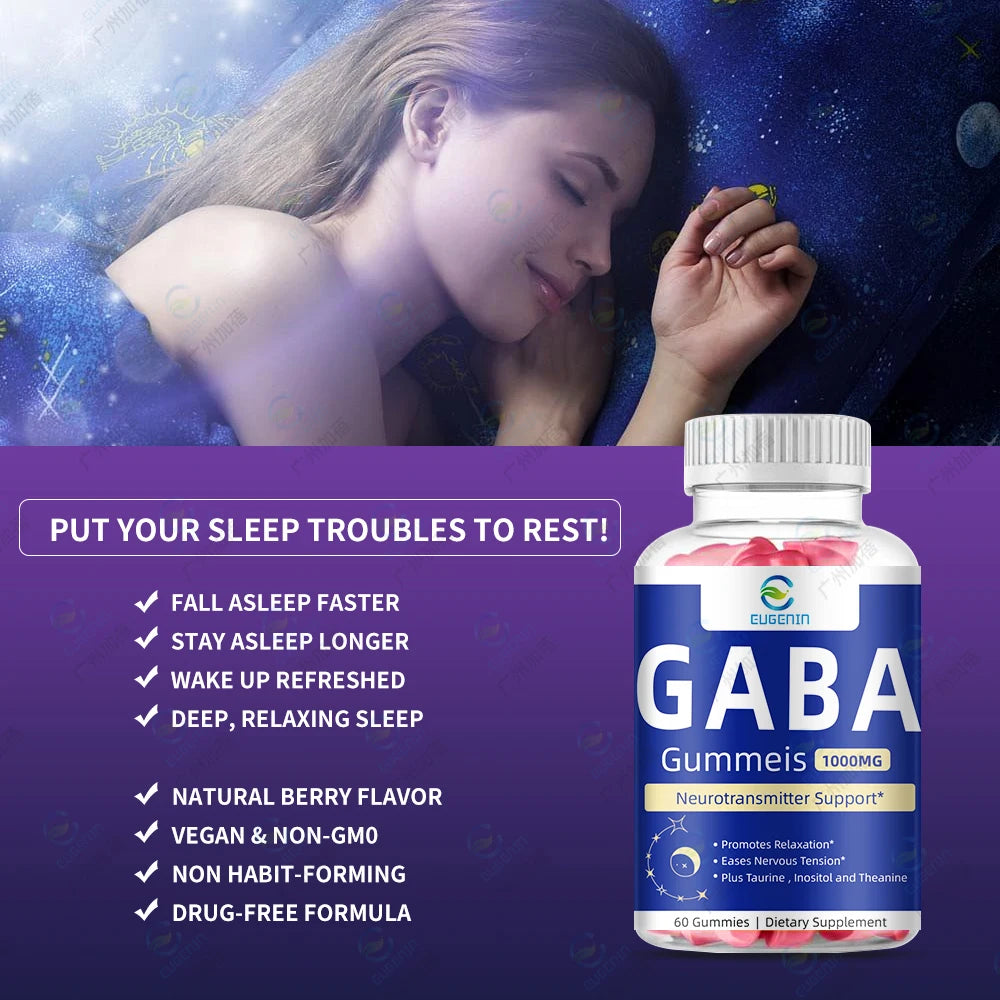 Sleep Well Supplement Stress Relief Relax gummy Calm Mood Energy Bears gummies For Men Women