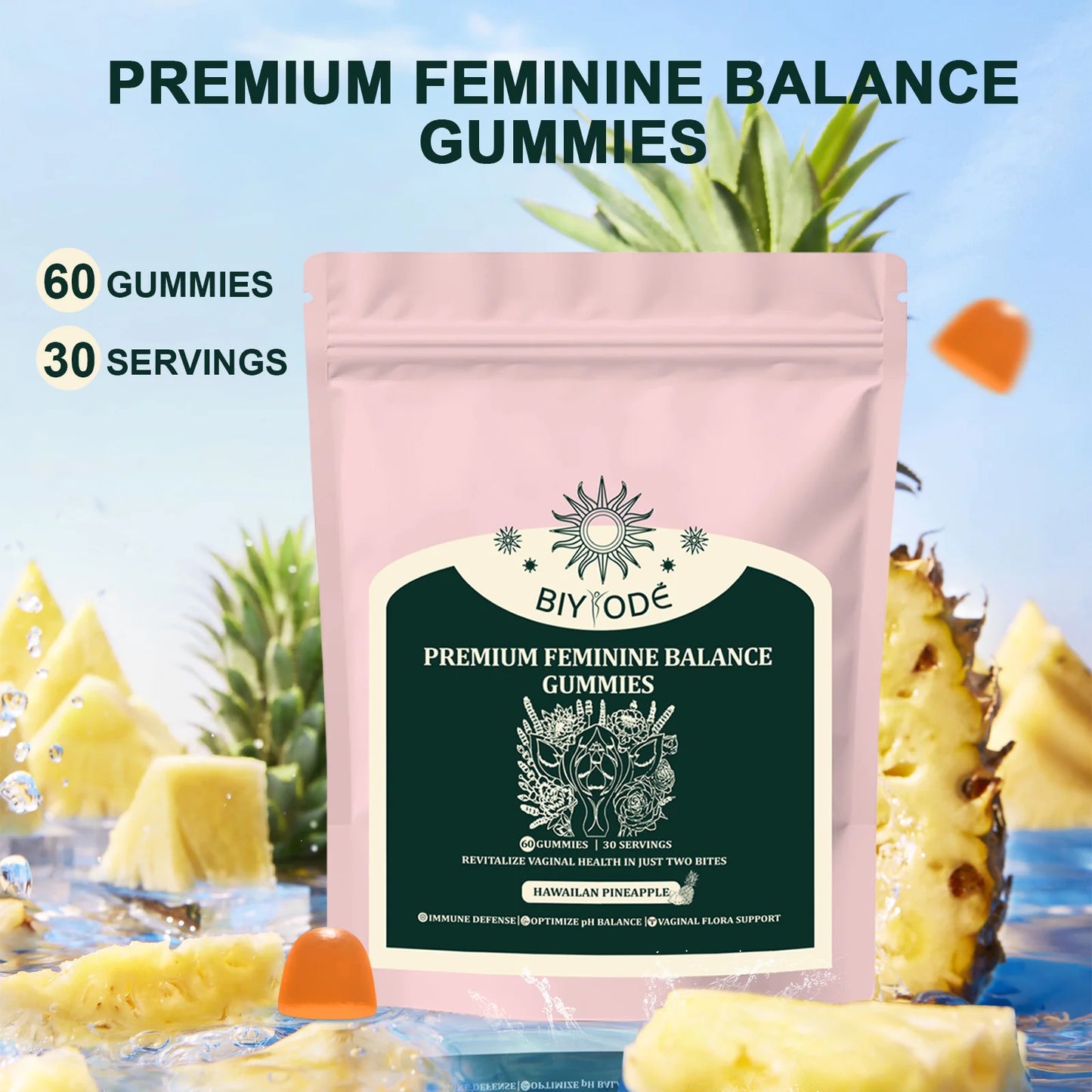 Jiabeikang Factory Ready Stock Wholesale OEM ODM Custom Vaginal Vitamin Healthy Vaginal Flora Feminine Balance Gummies