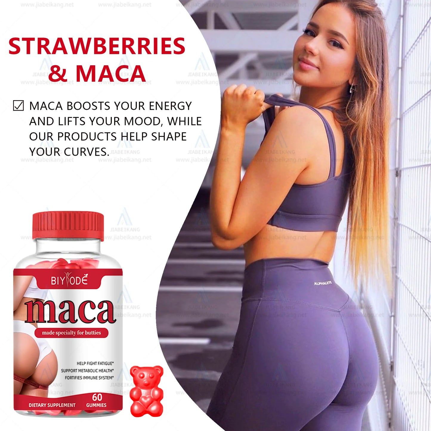 Biyode maca herbal supplements for hip butt enlargement gummies