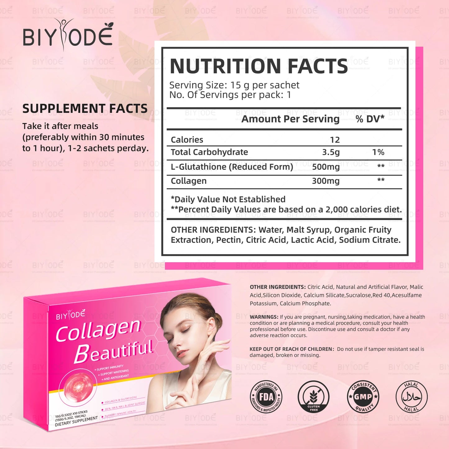 biyode collagen supplement for skin whitening beauty product hair nails health supplement collagen jelly