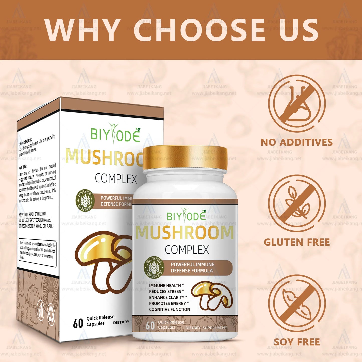 fast shipping ready stock wholesale mushroom complex capsules