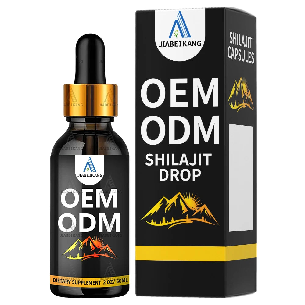 OEM ODM Custom Shilajit Liquid Drops Himalayan Shilajit Wholesale Natural Shilajit Drop