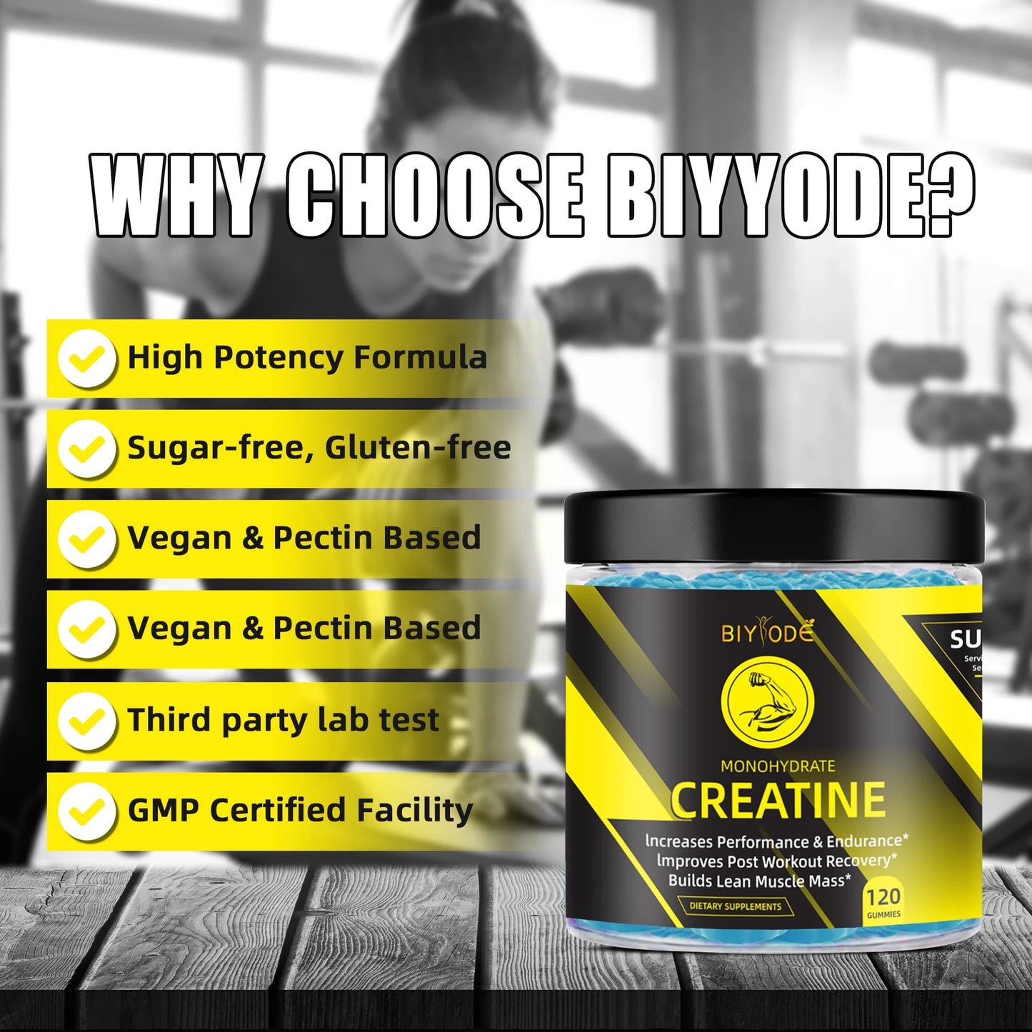 Custom label formula health products pre workout supplements creatine monohydrate gummies