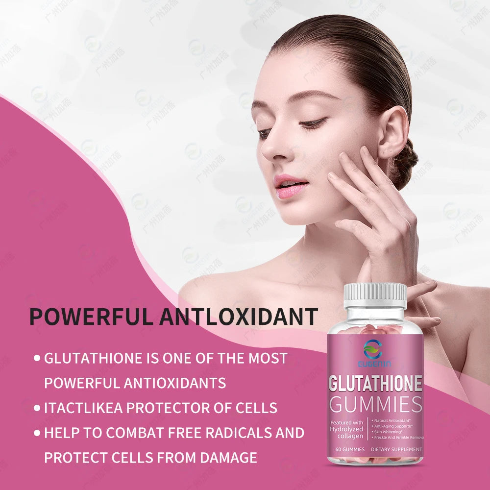 Private Label 60 gummy Brightening Skin whitening Gummy Liposomal Glutathione Collagen Gummies