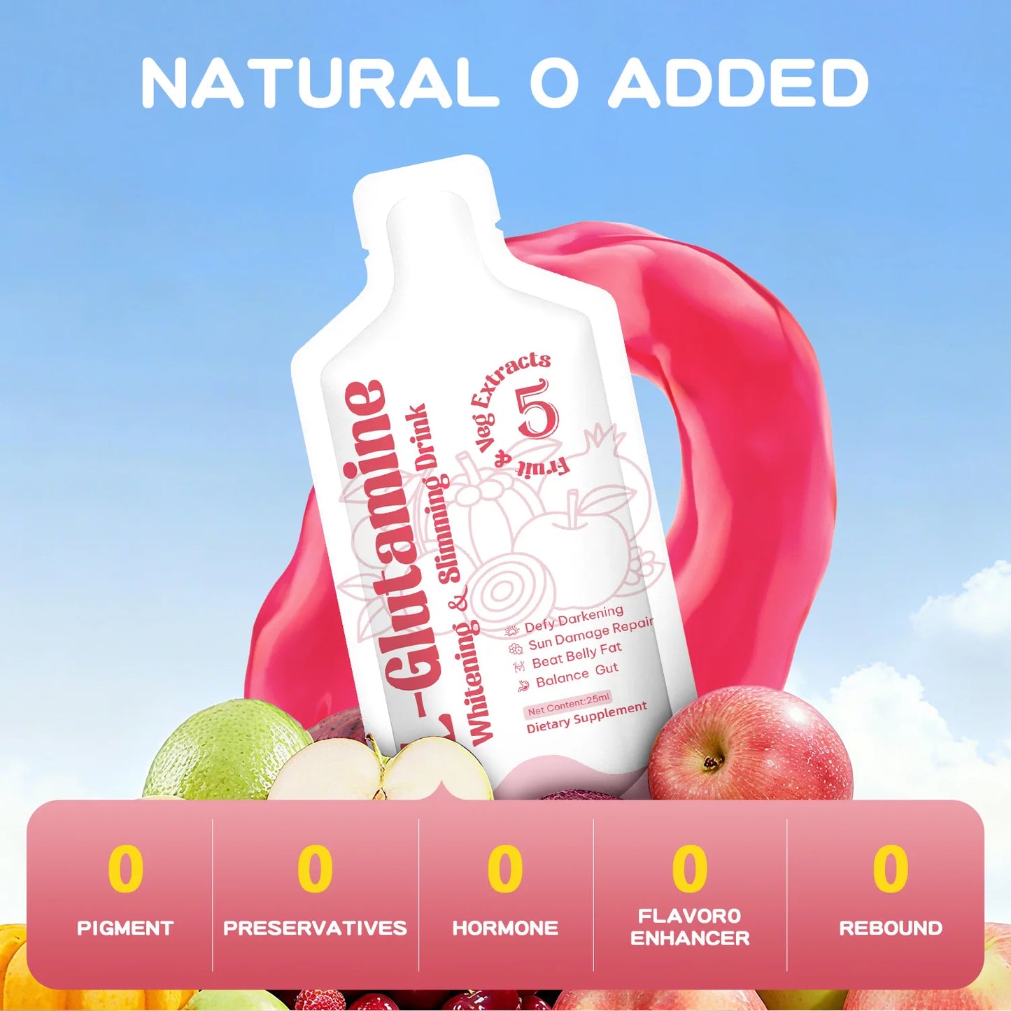 Wholesale L-Glutamine Whitening & Slimming Drink Functional Liquid Supplement for Global Brands