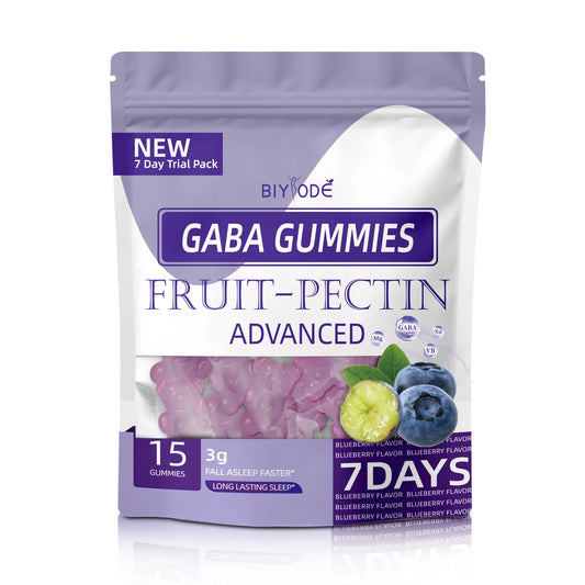 7 Day Trial Pack GABA Sleep Gummies Vegan Blueberry Flavor Travel Size Relaxation Gummies OEM Private Label