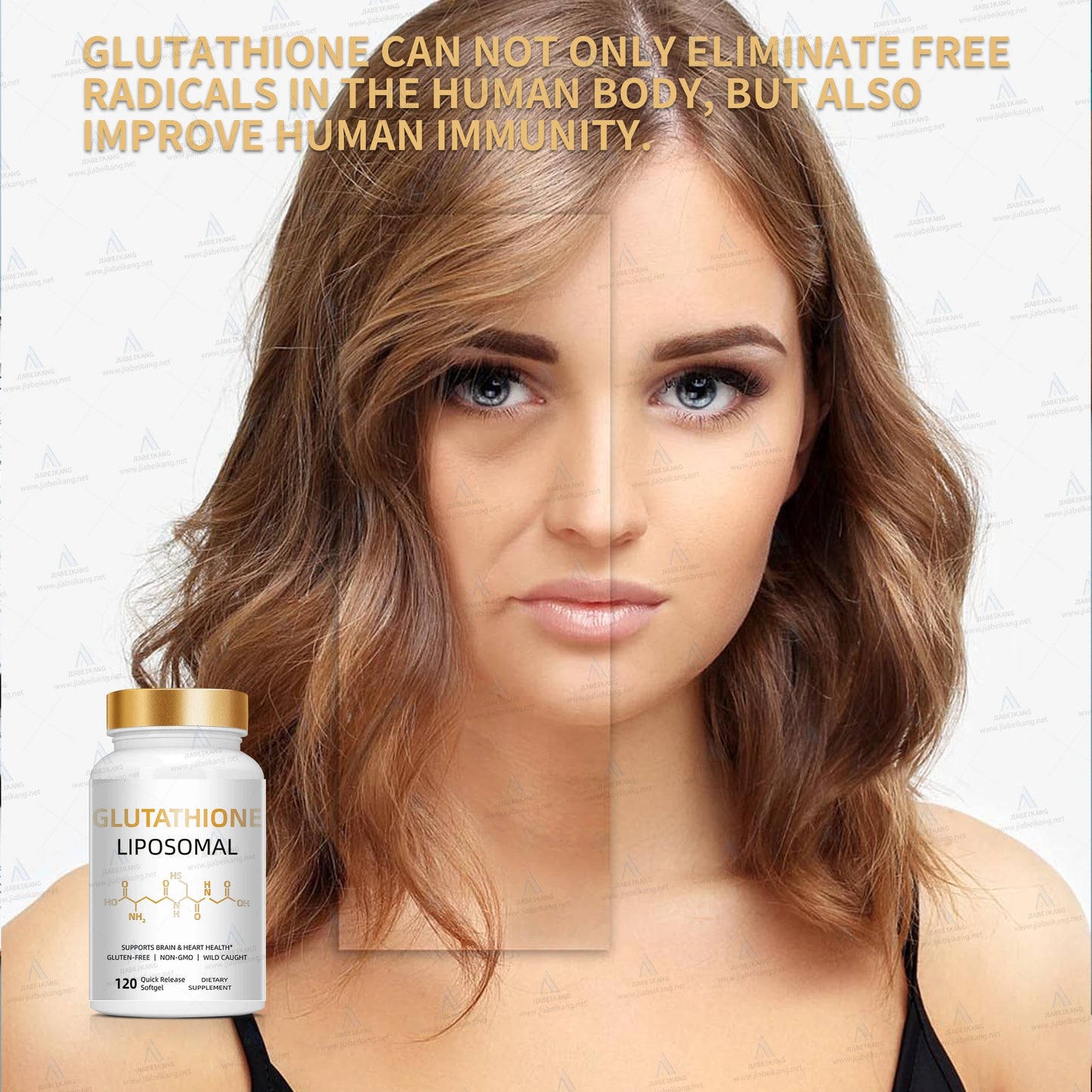 Natural L- glutathione Skin Whitening Softgel Capsules supplement with collagen - Manufacturer Price OEM Private label