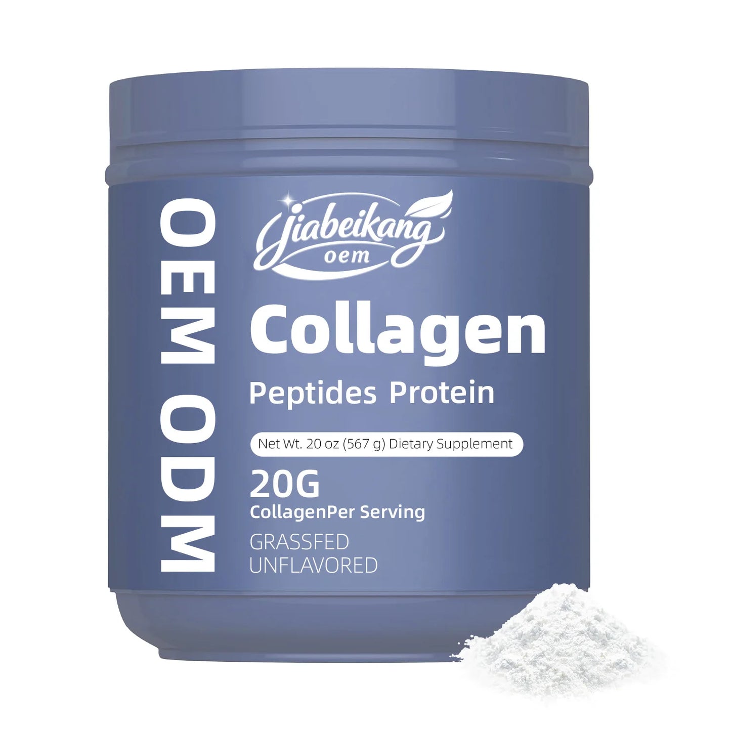 Private Label Collagen Peptides Powder Grass-Fed Protein Supplement Hydrolyzed with 18 Amino Acids Custom Formula Unflavored