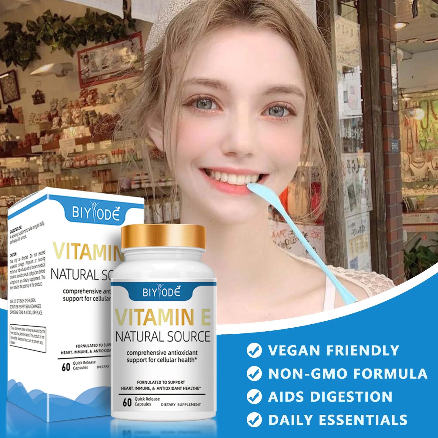 OEM Private Label Food Supplements Vegan Collagen Vitamin  E Capsules