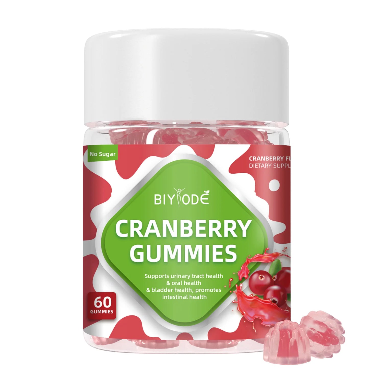 Biyode Wholesale Healthcare Supplements Support Urinary Tract Oral Intestinal Health Cranberry Gummies