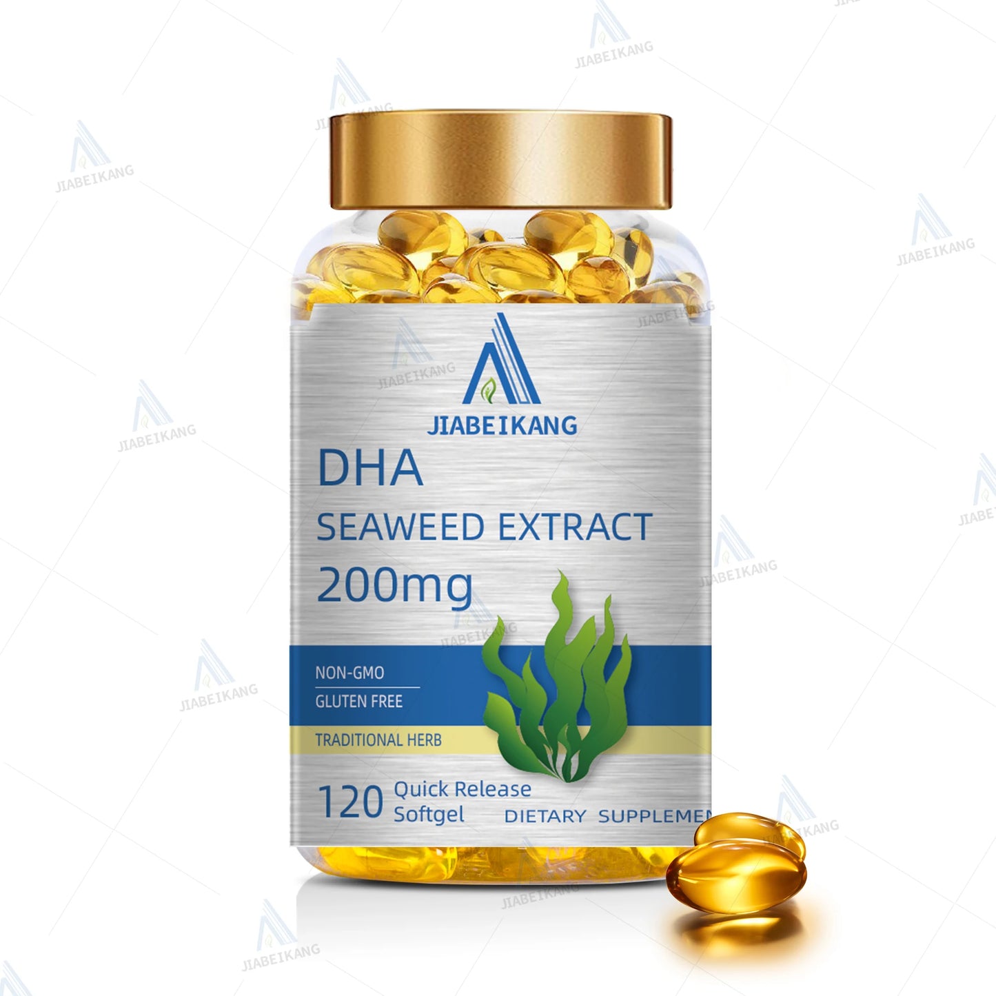 Hot sale Omega 3 deep seaweed oil softgel supplements sea moss 1000mg DHA 12 EPA 18 soft capsules