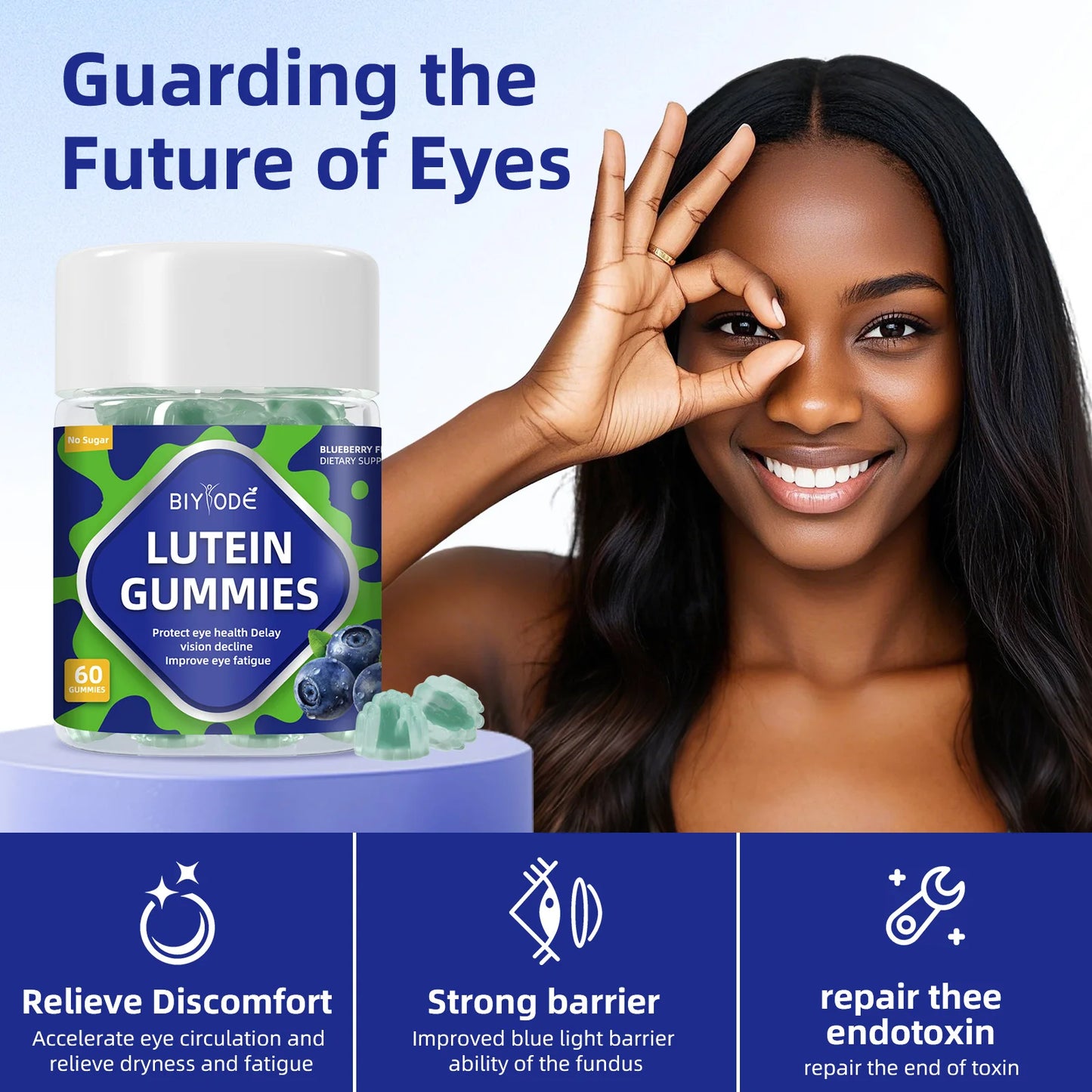 Biyode OEM Custom Lutein Supplement for Eyes Lutein Gummies