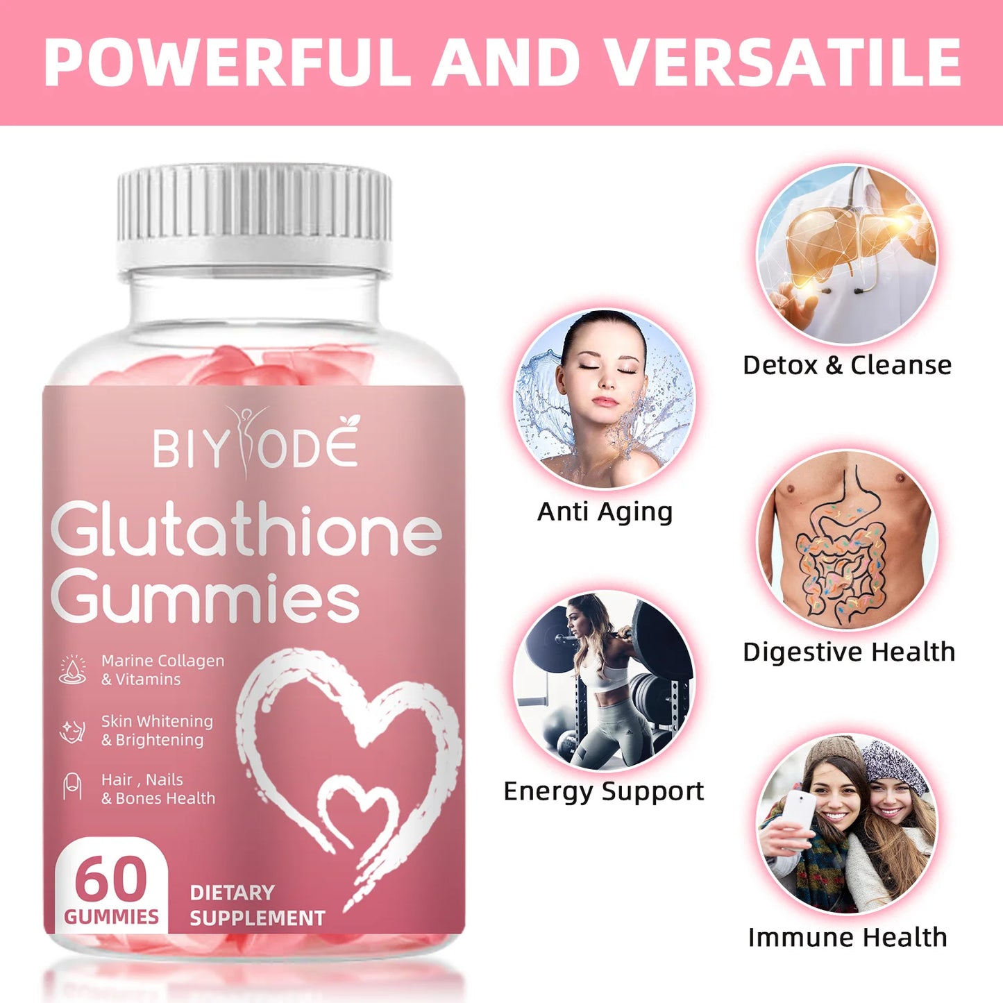 OEM ODM custom skin care beauty white glutathione collagen gummies