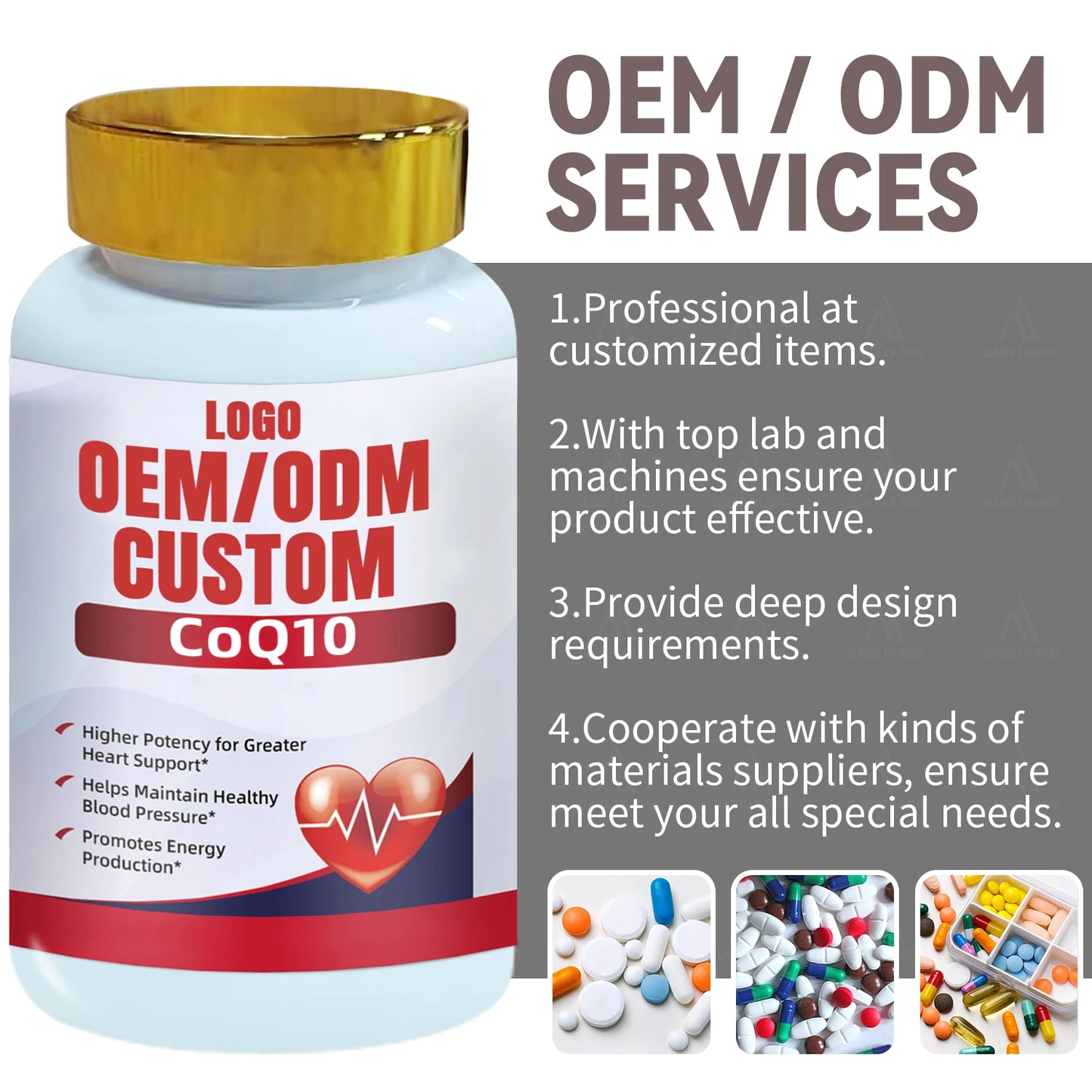 Custom CoQ10 Supplement Softgels 300mg Private Label Manufacturing Partner