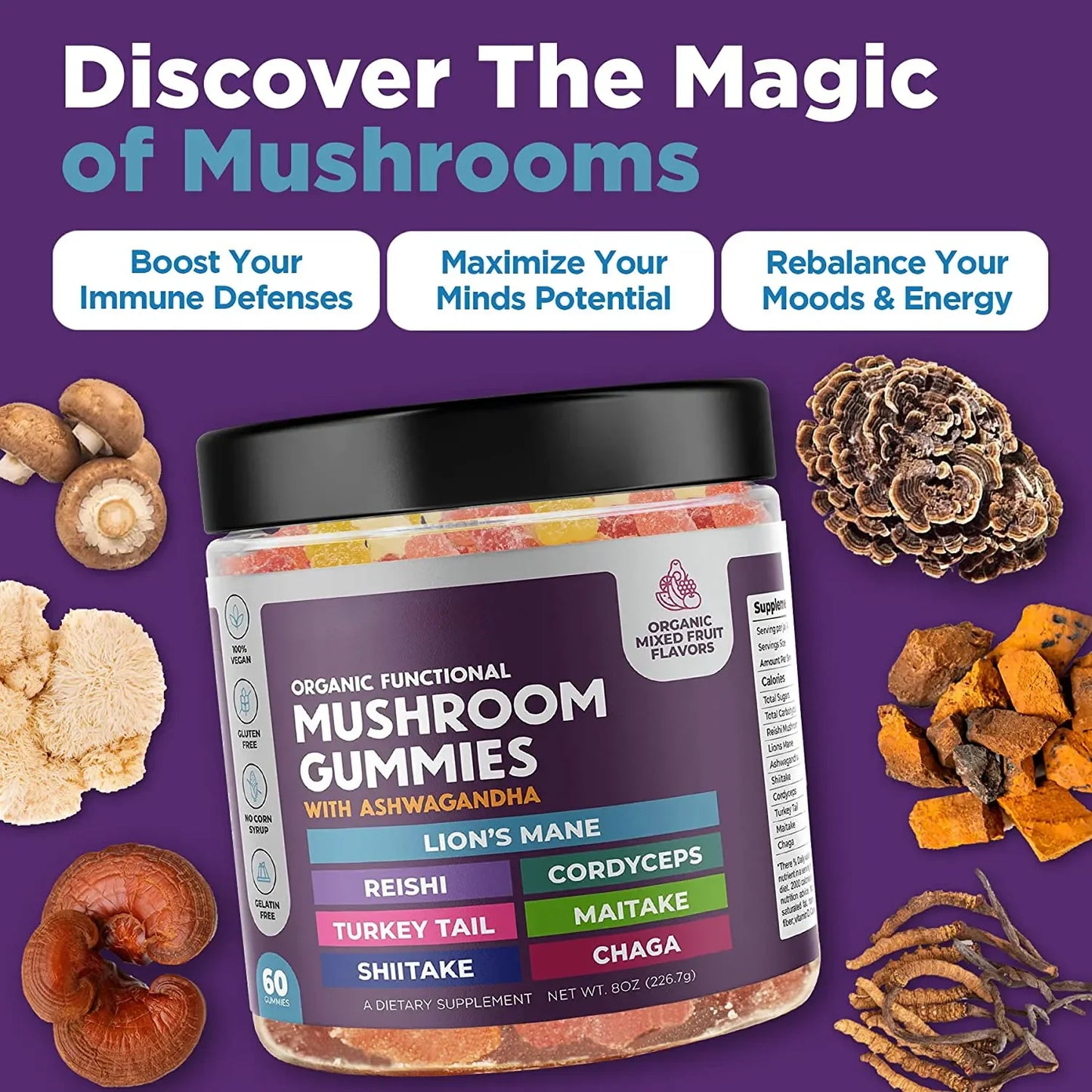 OEM ODM custom private label supplement manufacturer uper mushroom gummies