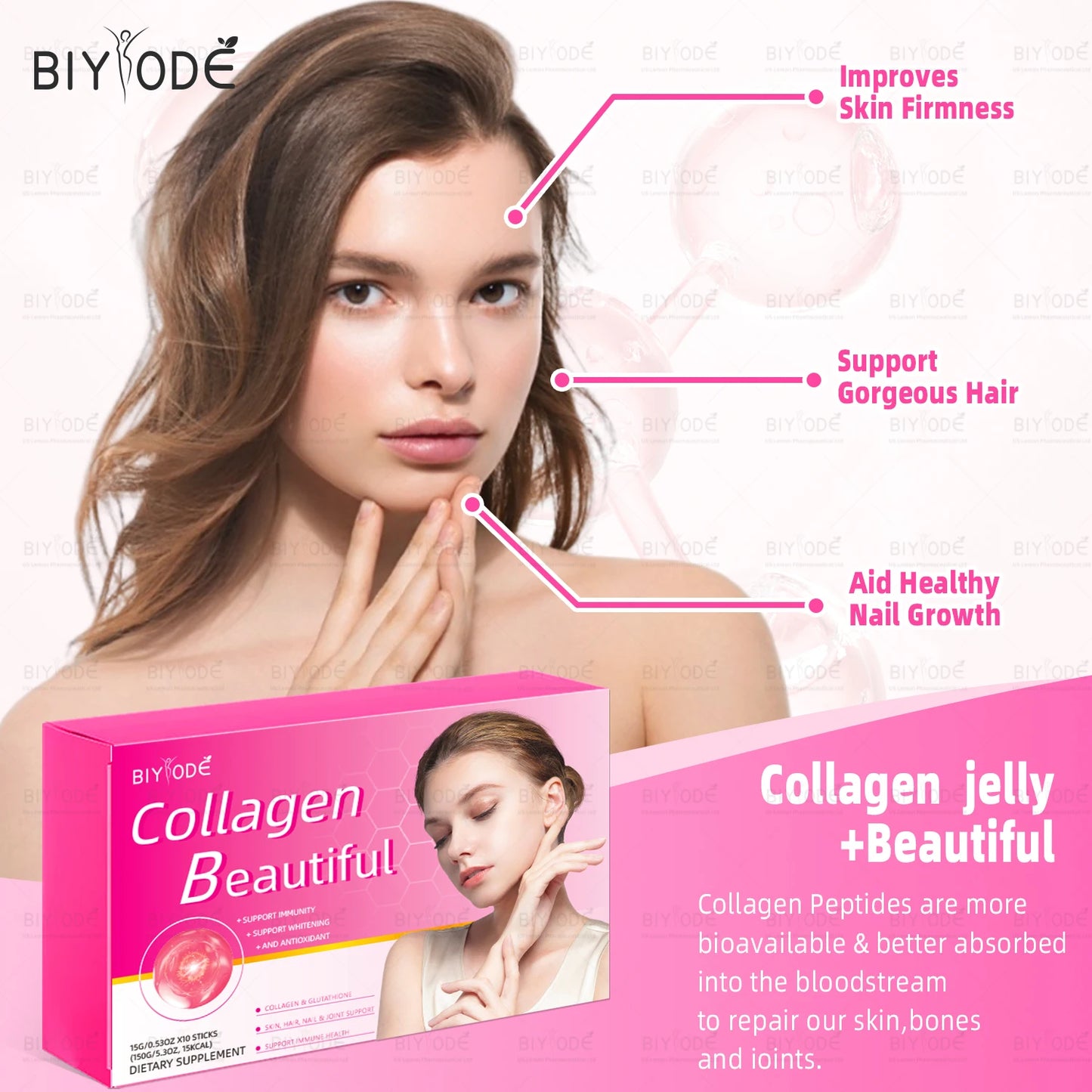 biyode collagen supplement for skin whitening beauty product hair nails health supplement collagen jelly