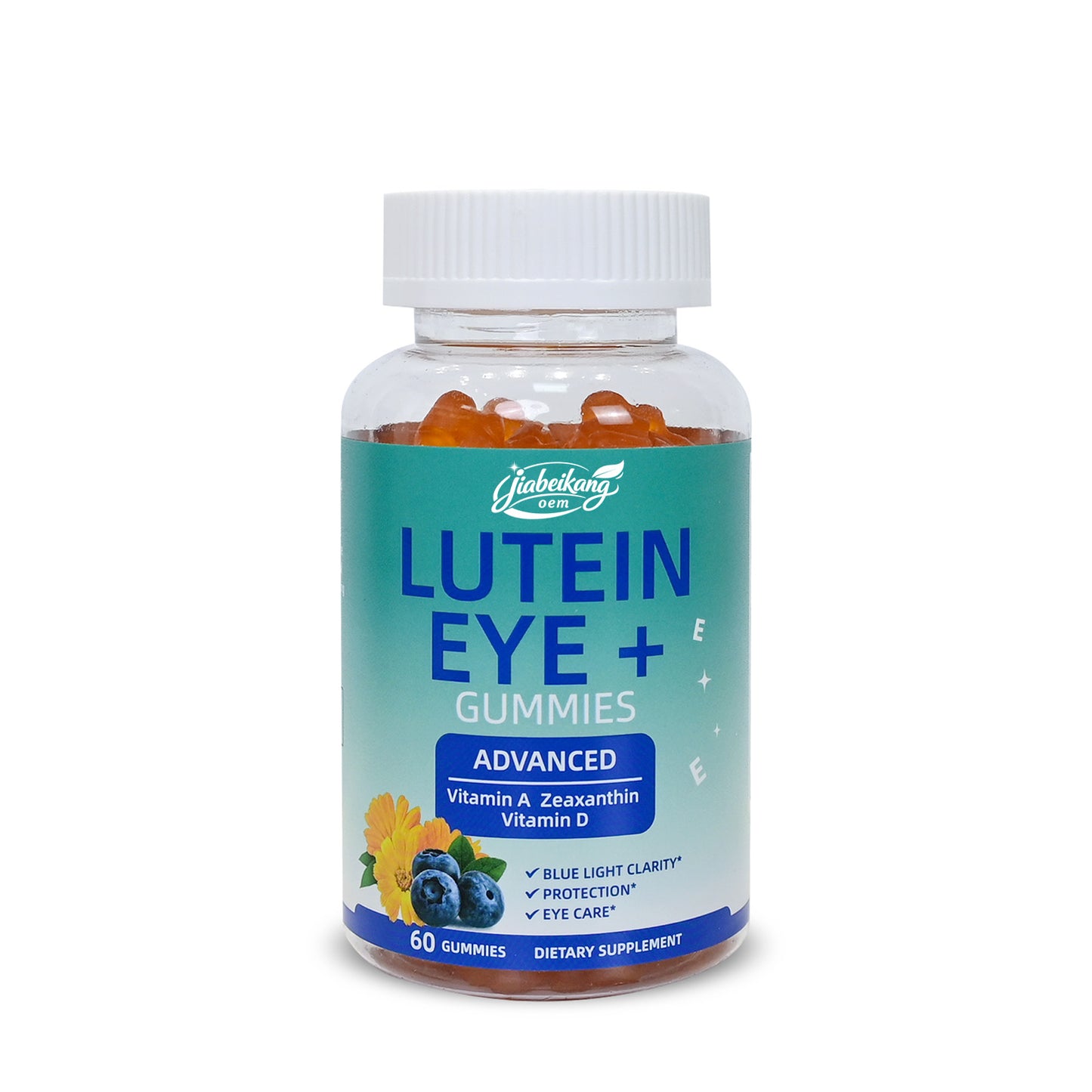 Jiabeikang Factory Customized Eye Health Supplement Multivitamin Marigold Extract Lutein Gummies